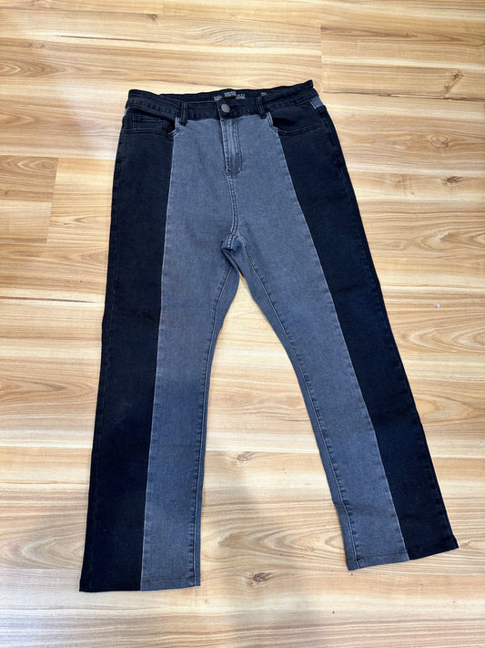 City Chic - Black + Grey Jeans - Size 14 [New without tags]