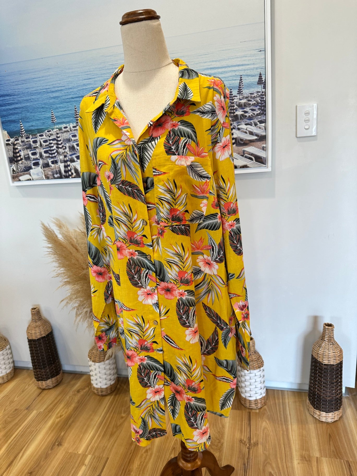 [SALE] Pagani Tropical Longline Shirt - Size 16