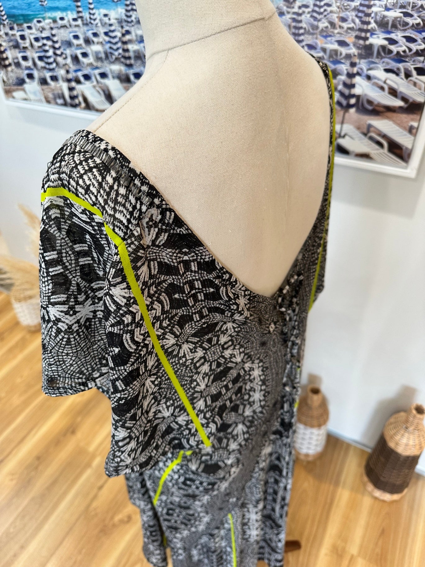 City Chic - Dress - Size 18 - Aztec Print Black/White [New without tags]