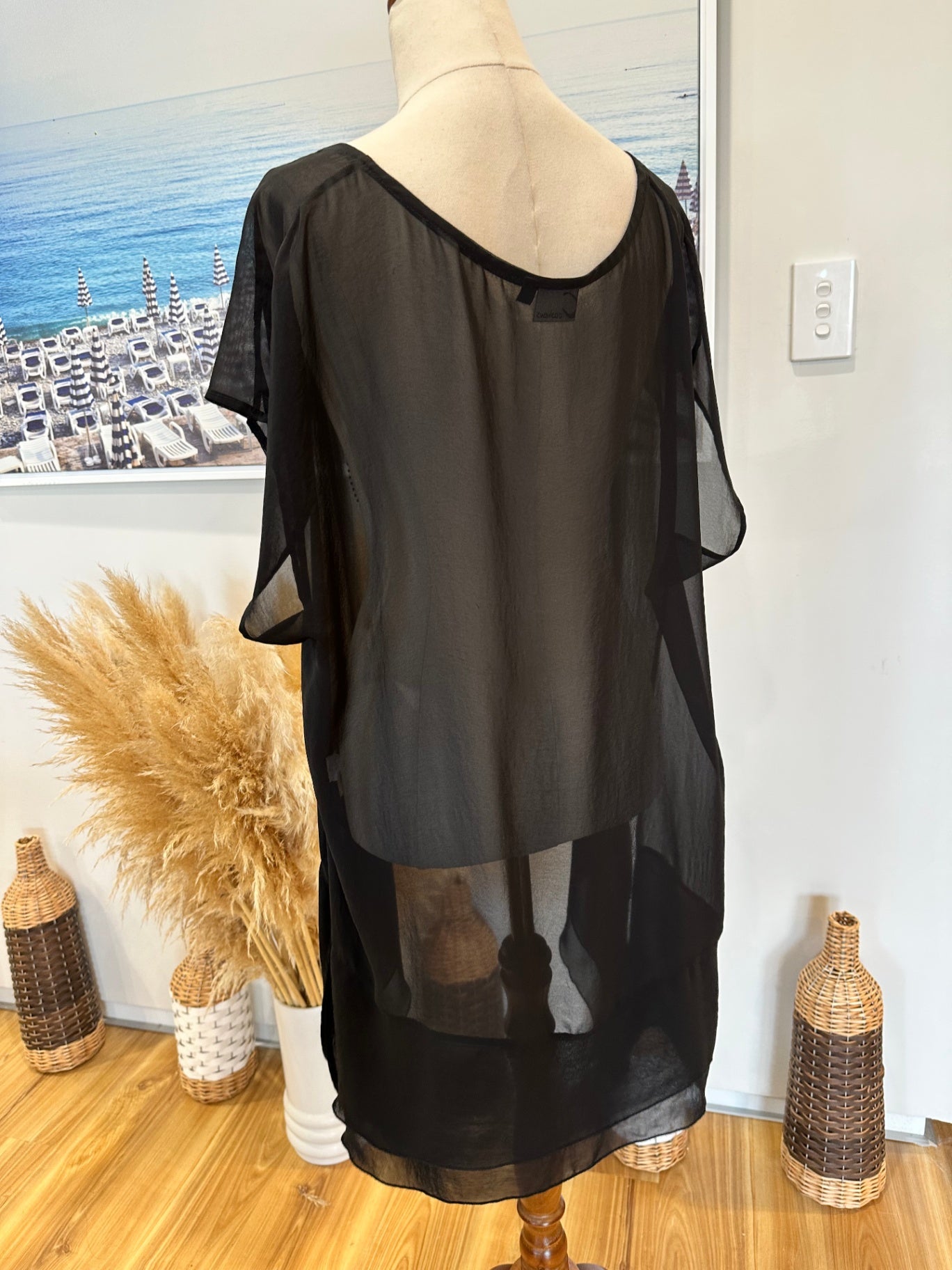 Cashews - Black blouse with Diamante feature [New without tags]