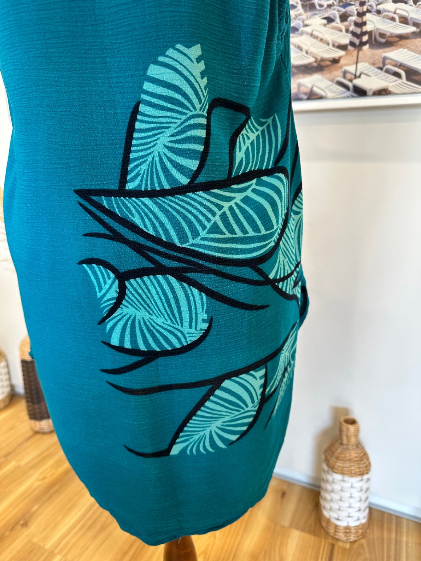 [SALE] Tropical Singlet - Turquoise + Black - Extra Large