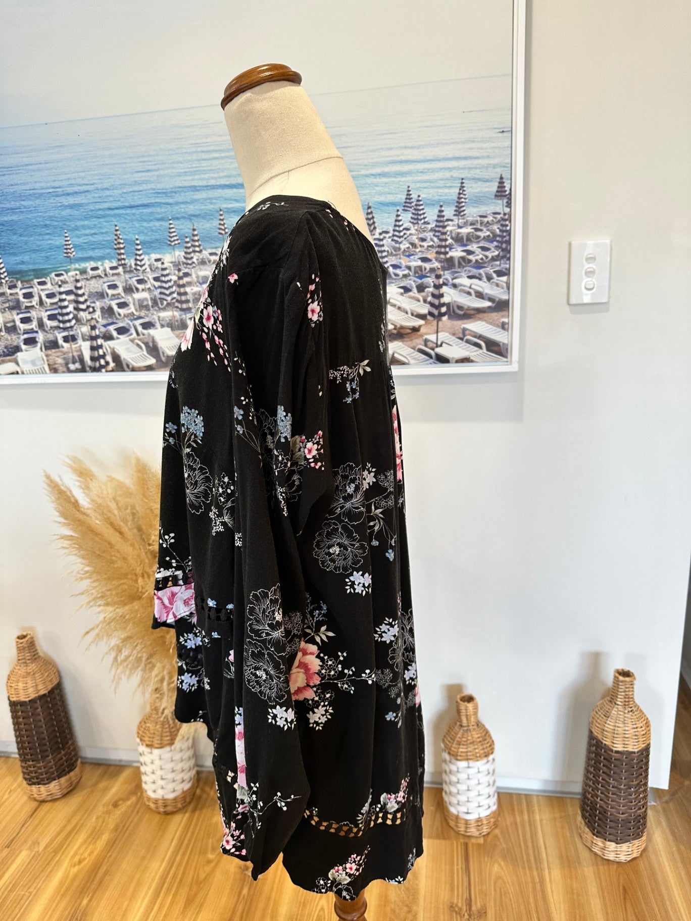 [SALE] Just Jeans - Blouse - Size 14 - Black with floral print