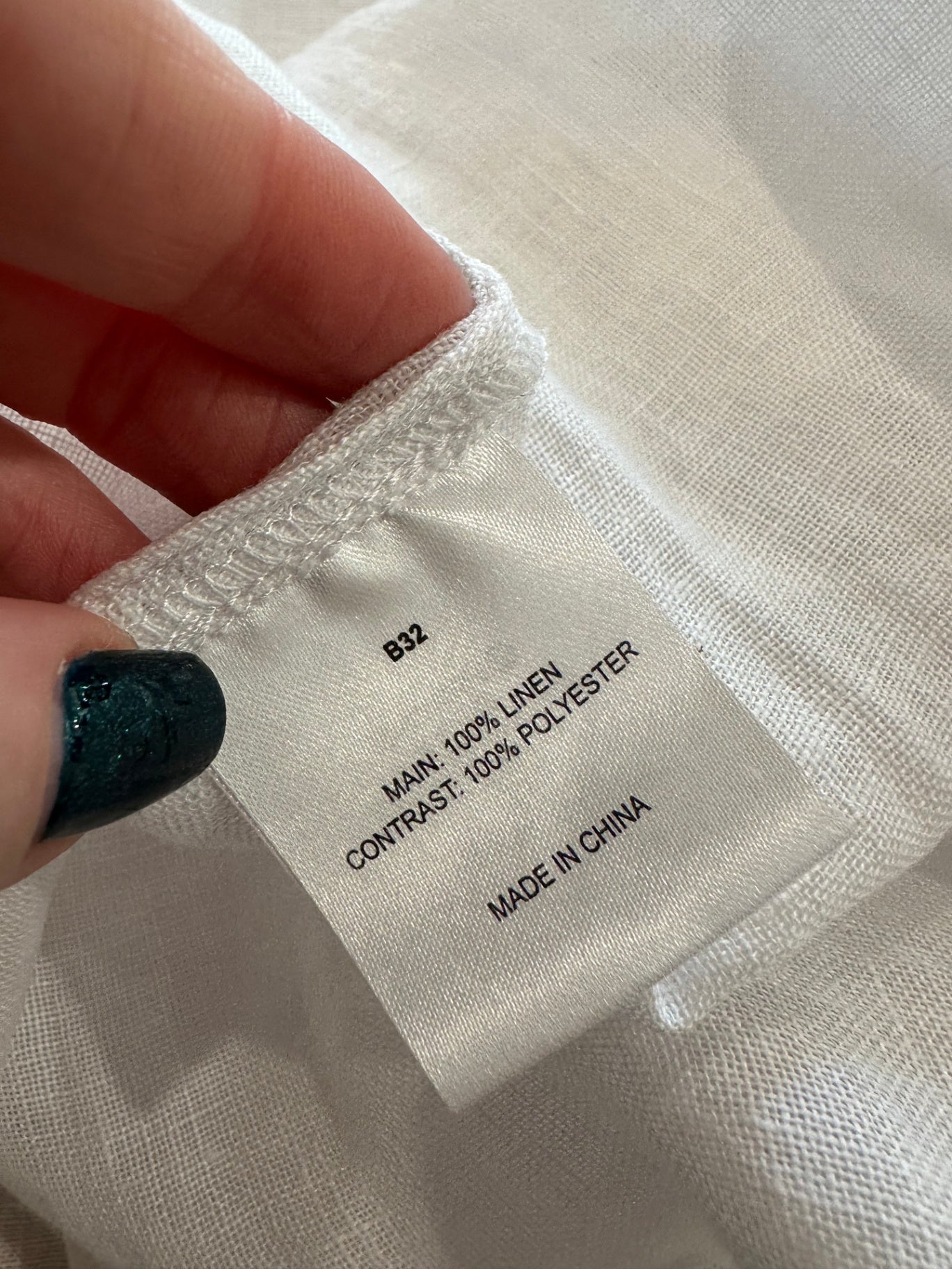 [SALE] Soeur - Blouse - Large - Cream / White - 100% Linen