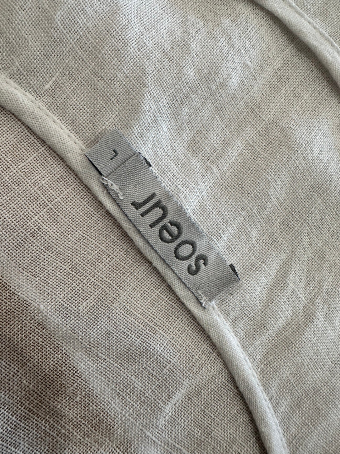 [SALE] Soeur - Blouse - Large - Cream / White - 100% Linen