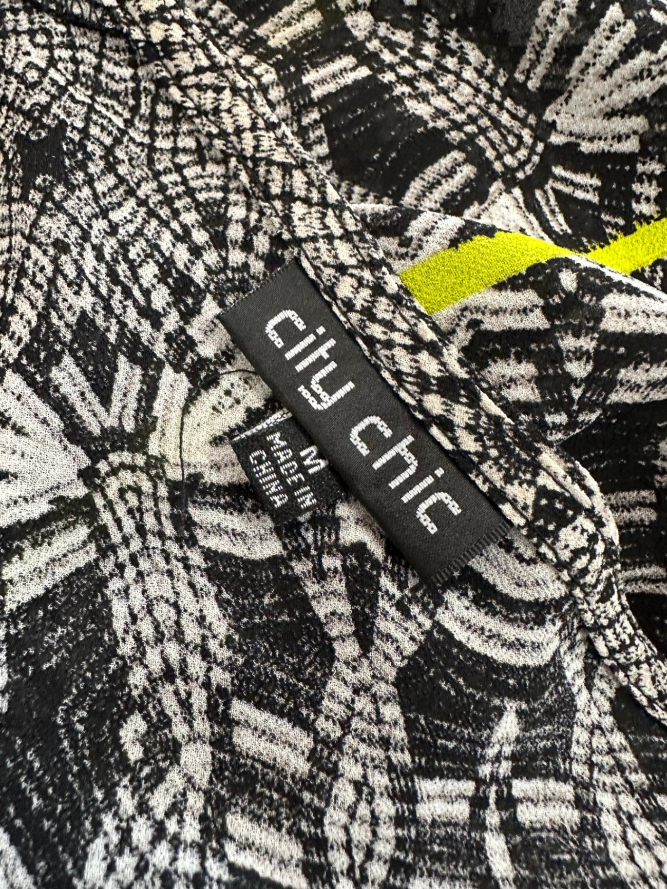 City Chic - Dress - Size 18 - Aztec Print Black/White [New without tags]
