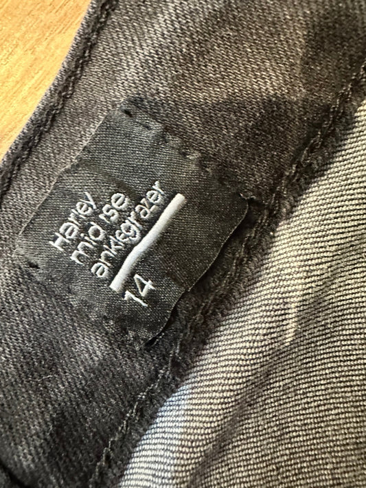 City Chic - Black + Grey Jeans - Size 14 [New without tags]