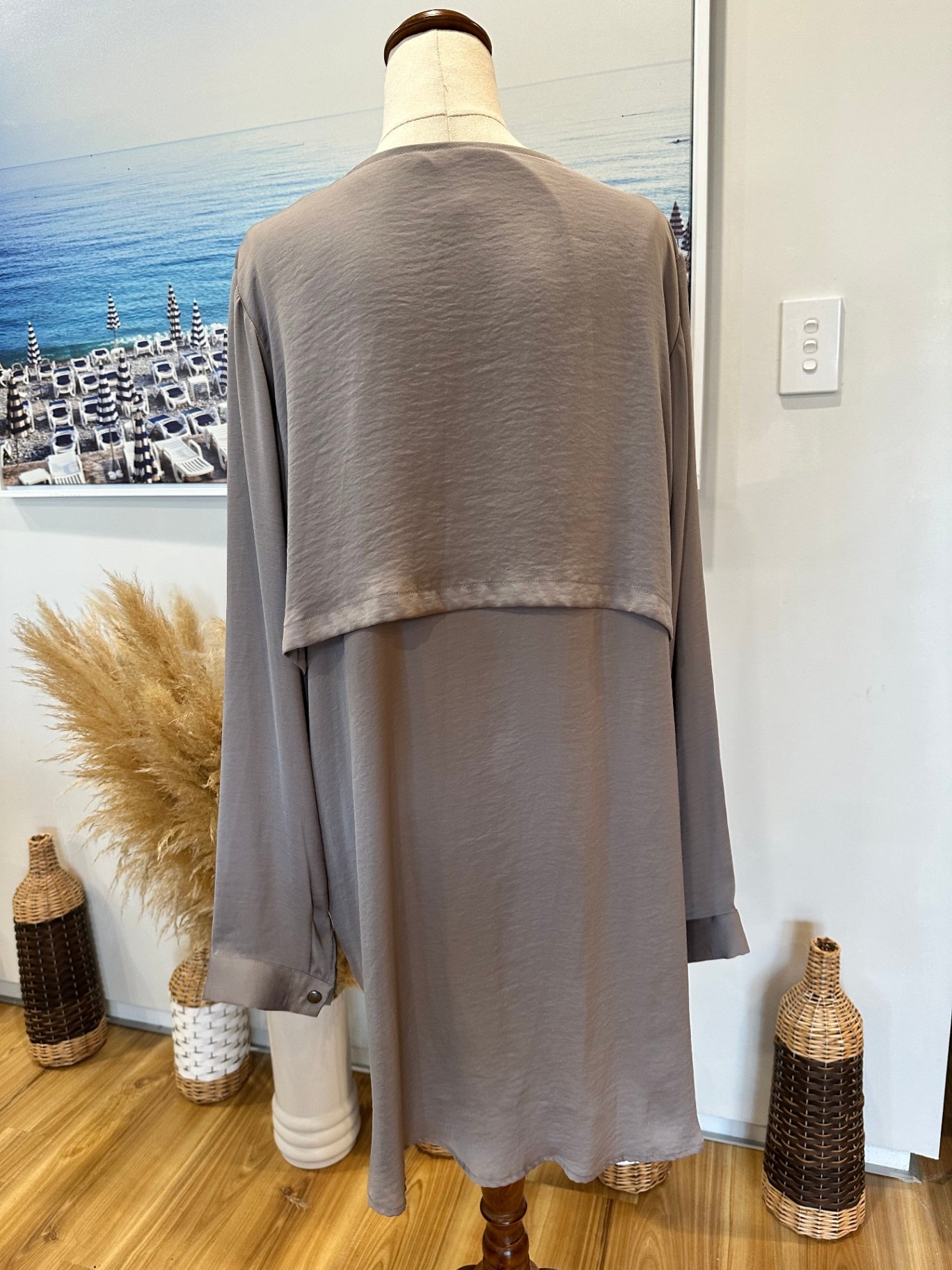 [SALE] Mineral Blouse - Grey - Size 18 [New without tags]