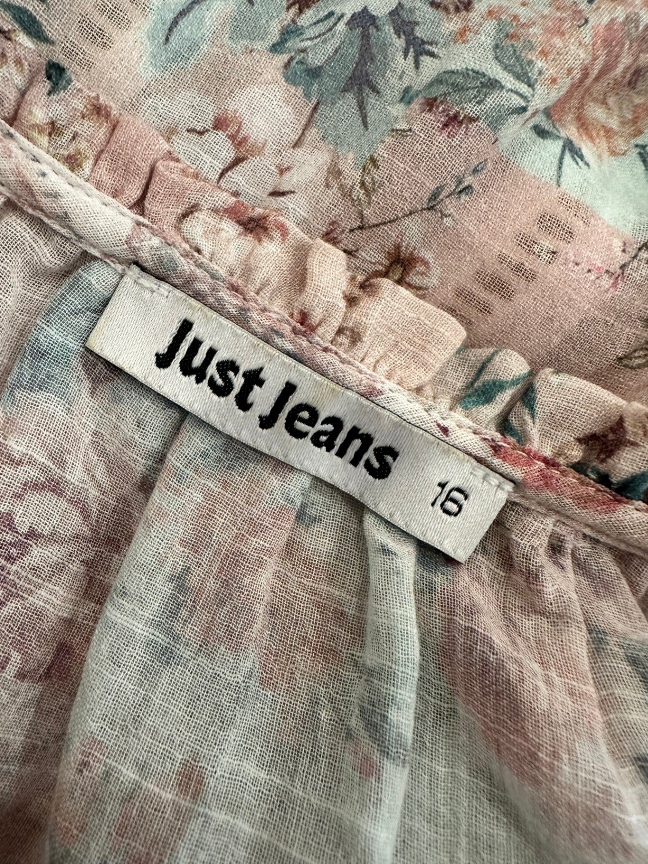 Just Jeans - Bohemian Blouse - Size 16 - Pastel