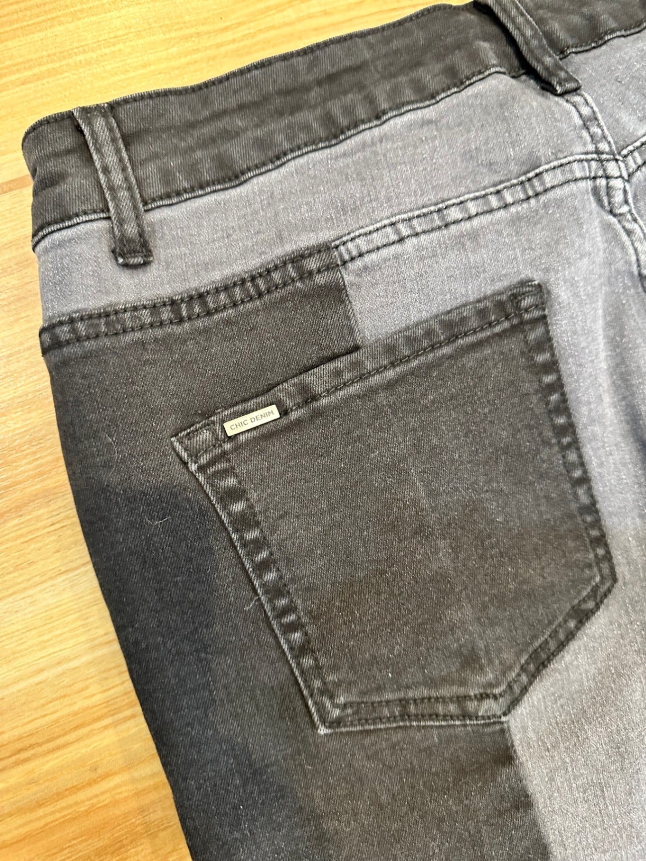 City Chic - Black + Grey Jeans - Size 14 [New without tags]