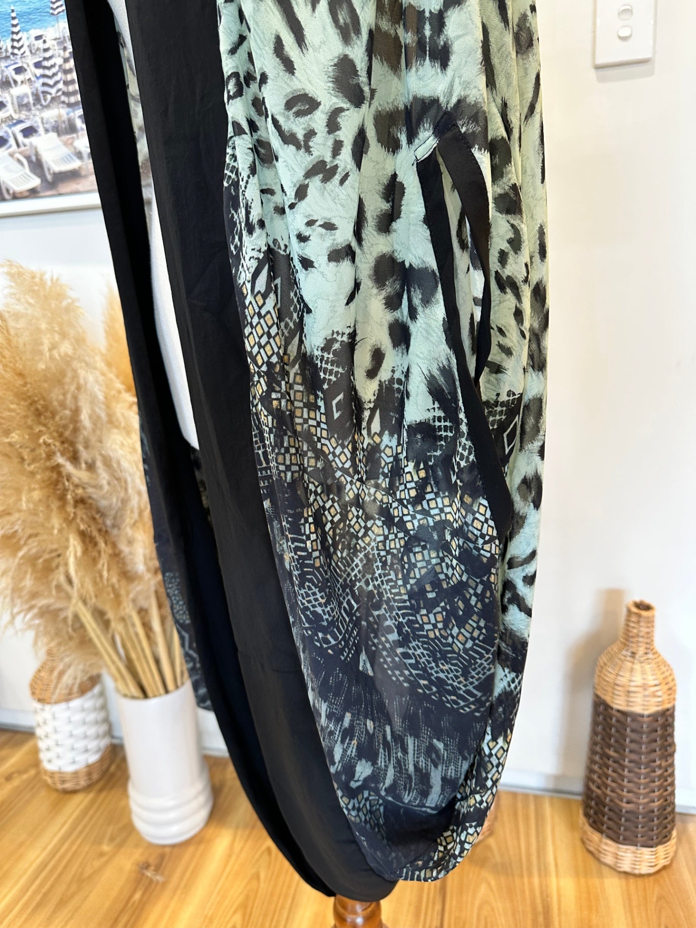 [SALE] IvyBlu Kimono - One Size - Bohemian Green, Black, and Beige patterns [New without tags]