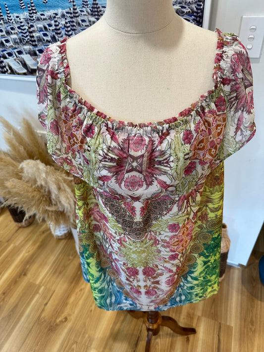 City Chic Blouse - Size 18 - Bohemian Pastel [New without tags]