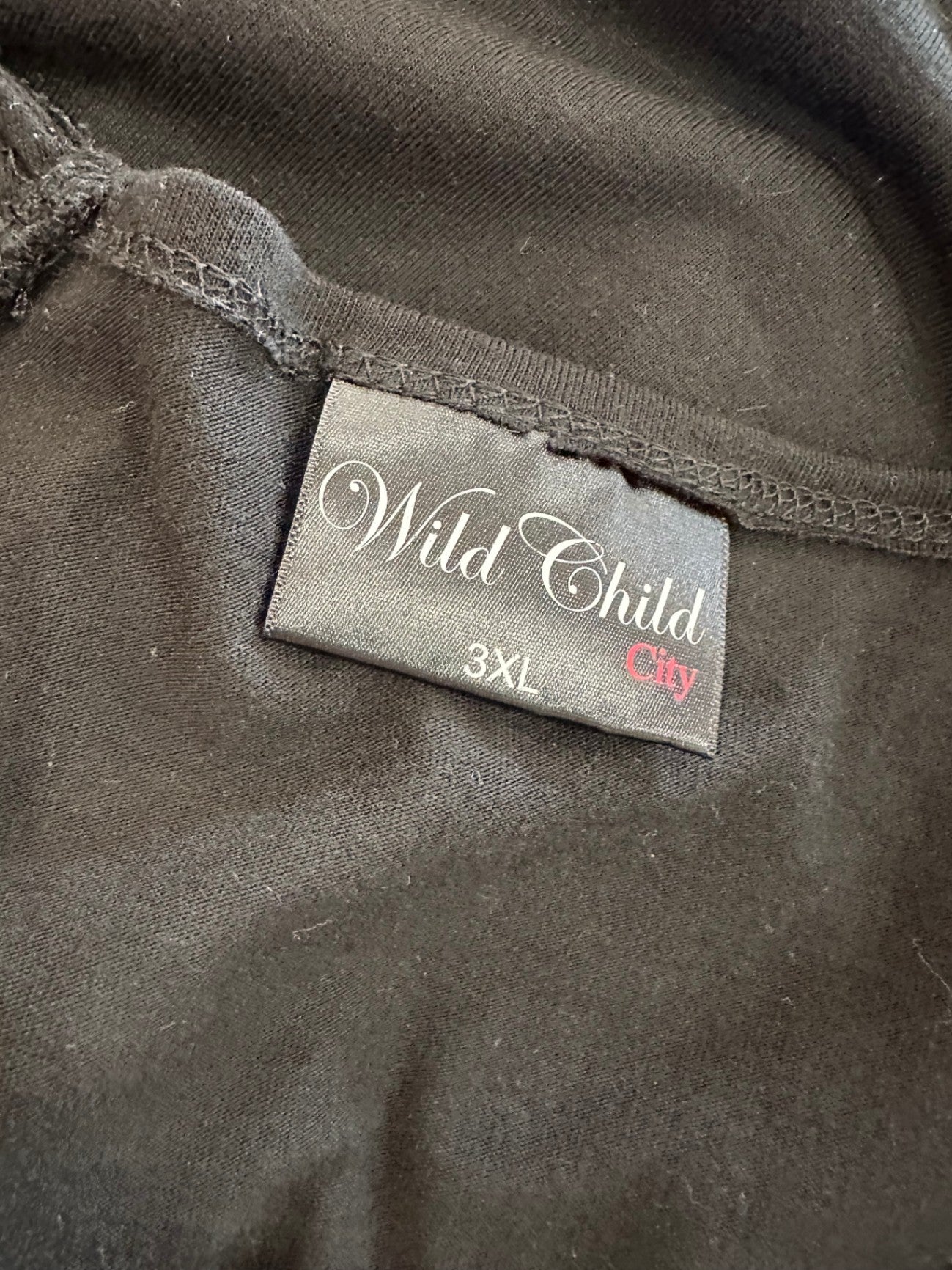 [SALE] Wild Child - T-Shirt with Embellishments - 3XL - Black