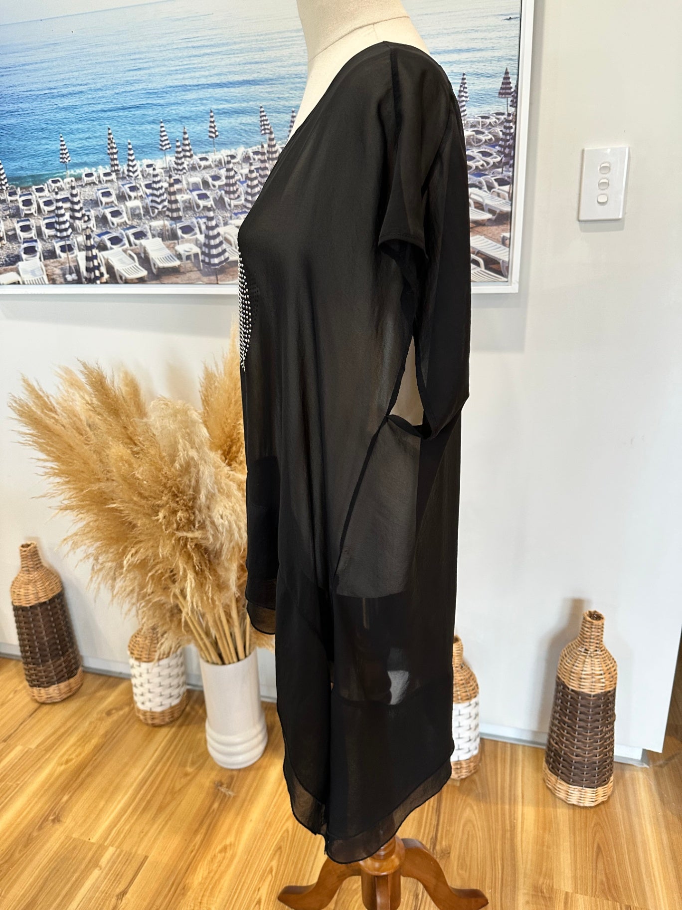 Cashews - Black blouse with Diamante feature [New without tags]