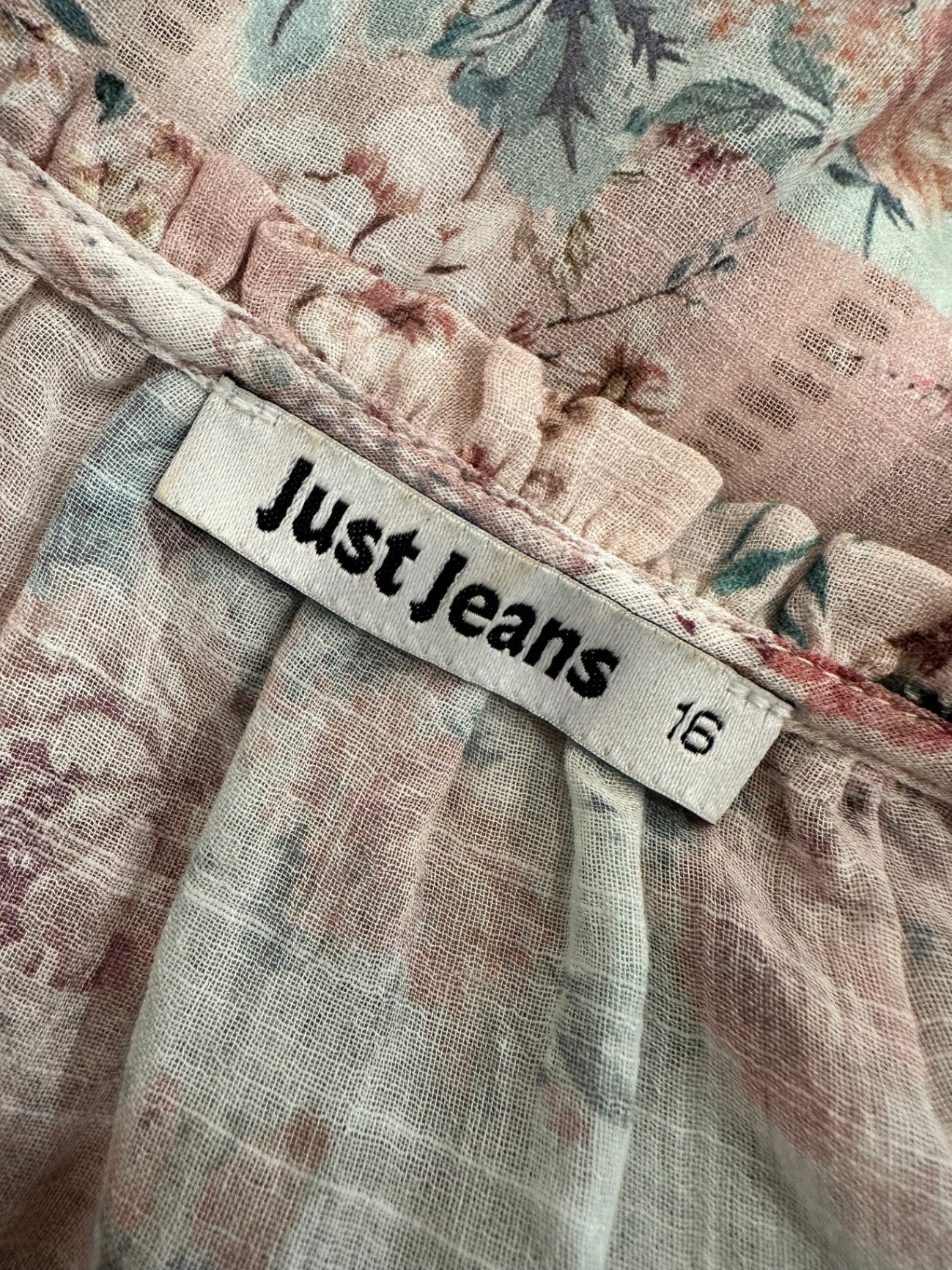 Just Jeans - Bohemian Blouse - Size 16 - Pastel