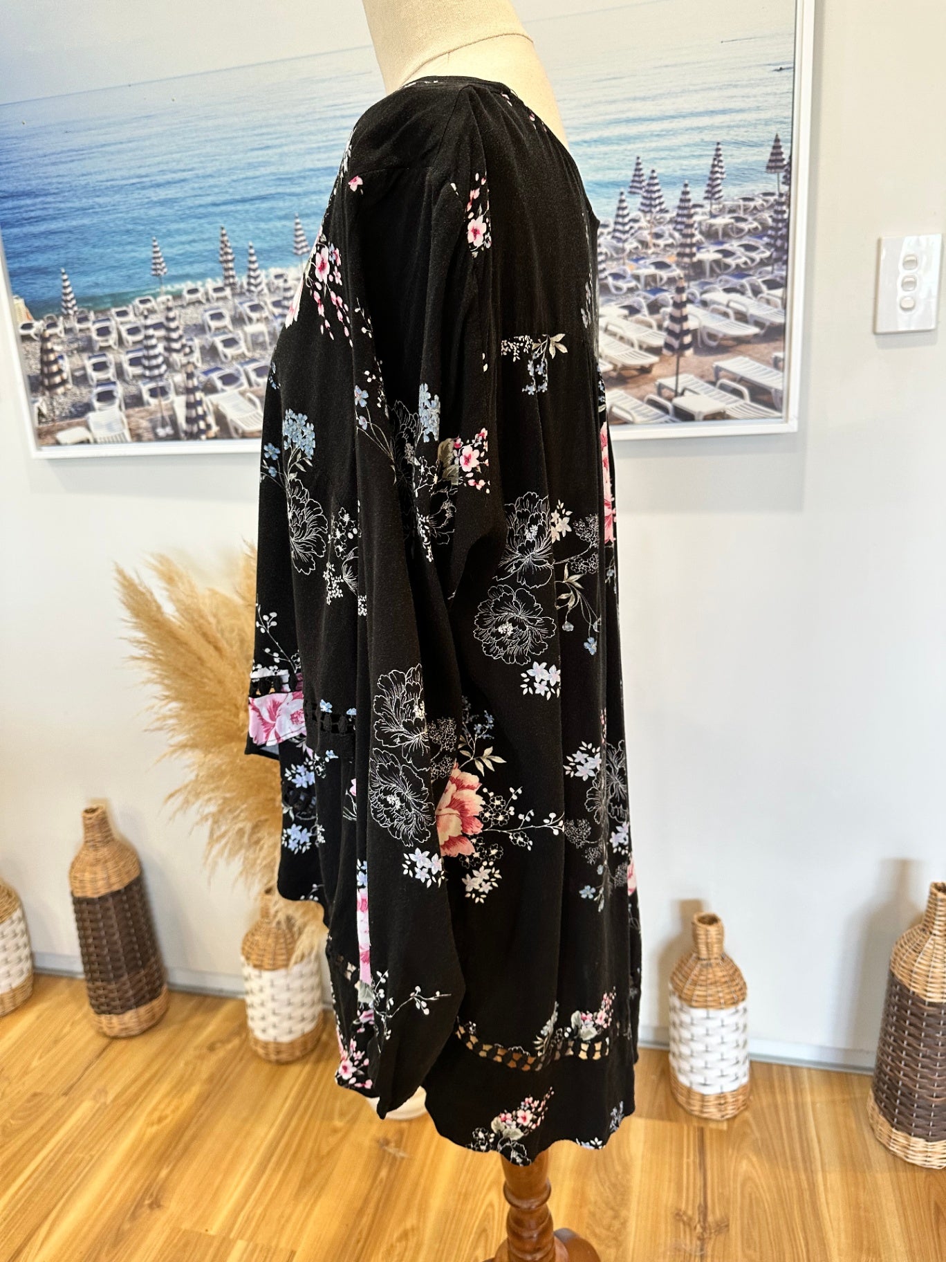 [SALE] Just Jeans - Blouse - Size 14 - Black with floral print