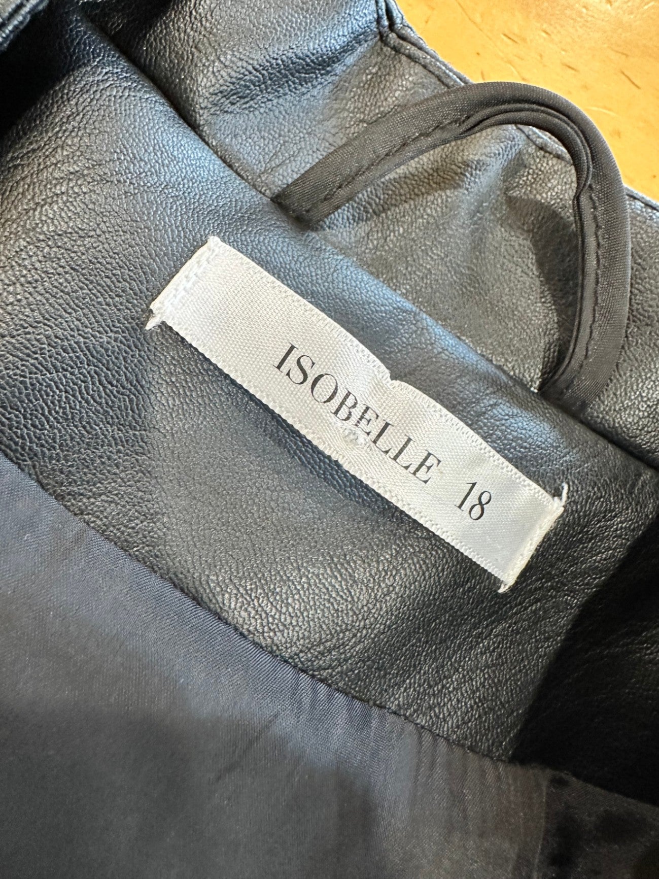 Faux Leather Jacket - Black - Size 18 [New without tags]