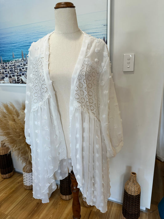 Bohemian Kimono - One Size - White