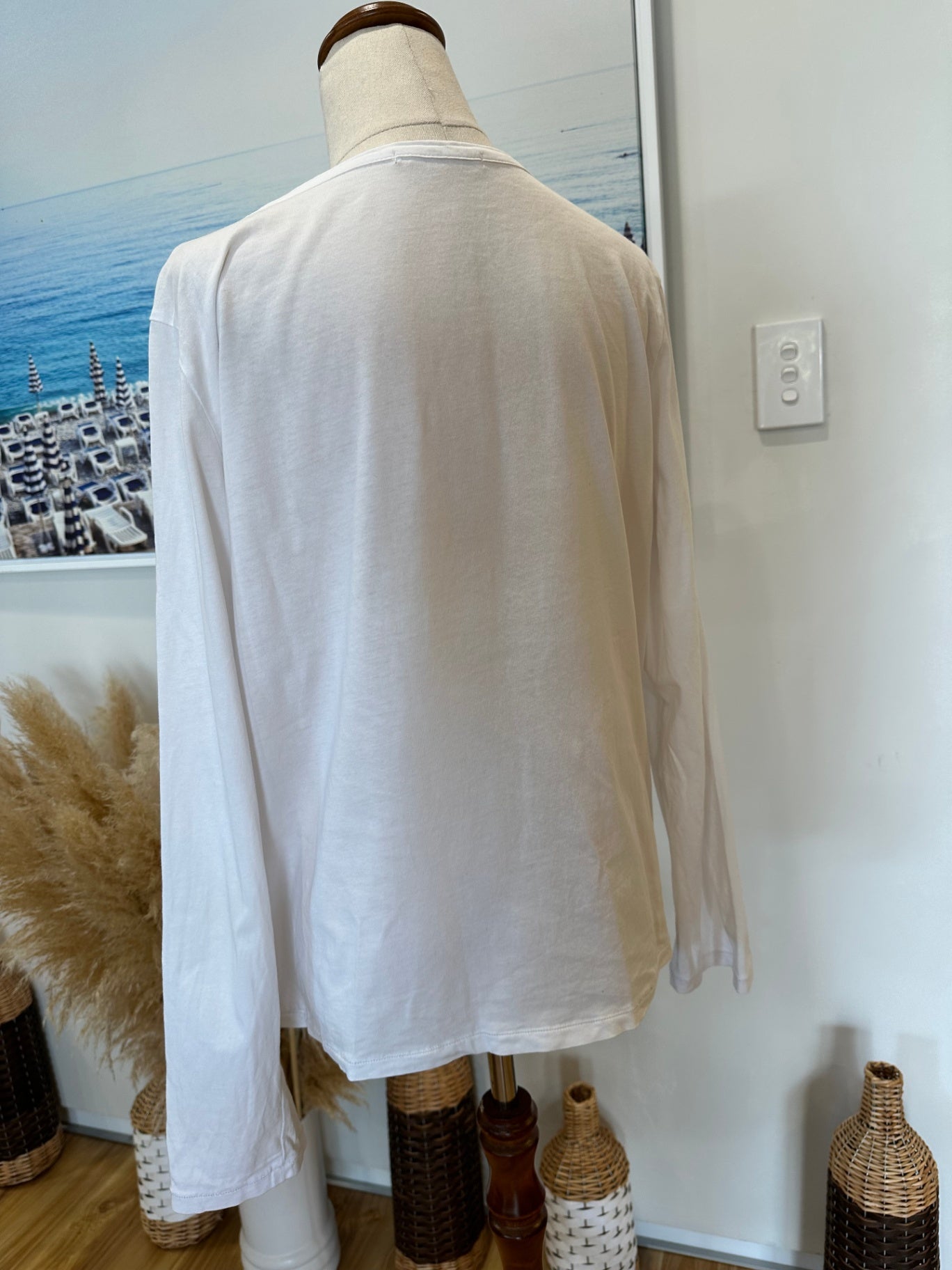 [SALE] Marle - Longsleeve Top - Size 12 - White - 100% Organic Cotton