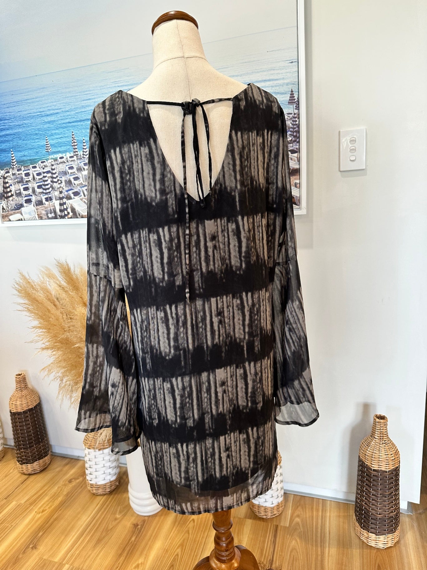 [SALE] Halo & Hazard - Dress - Large - Black and Beige