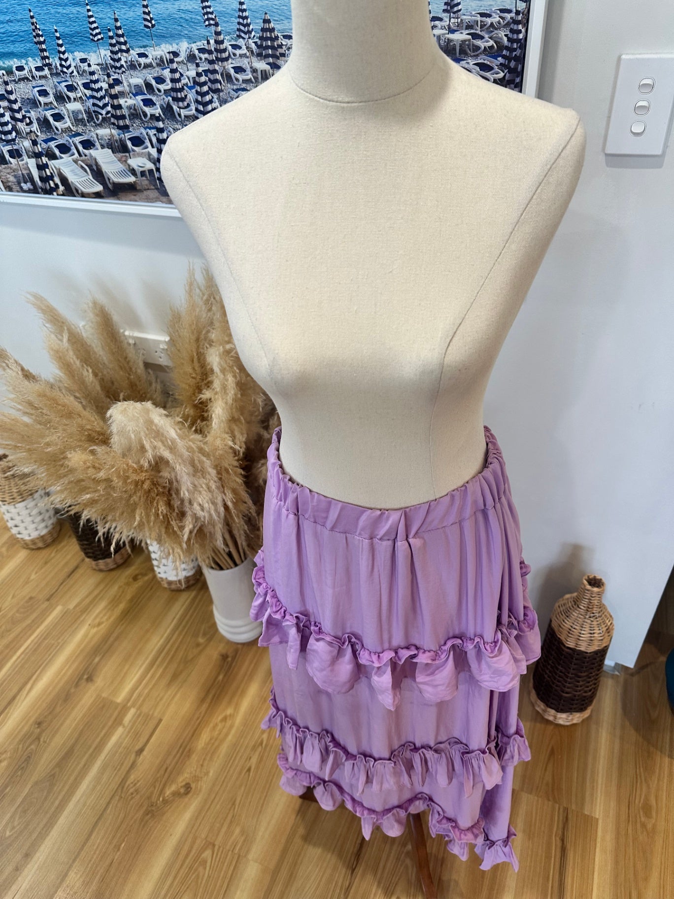 Lavender Midi Skirt - Large 