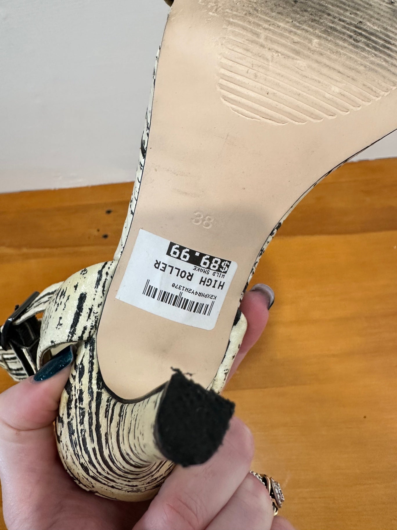 [SALE] Mr + Mare - Heels -  Size 38 - Black and white Zebra print