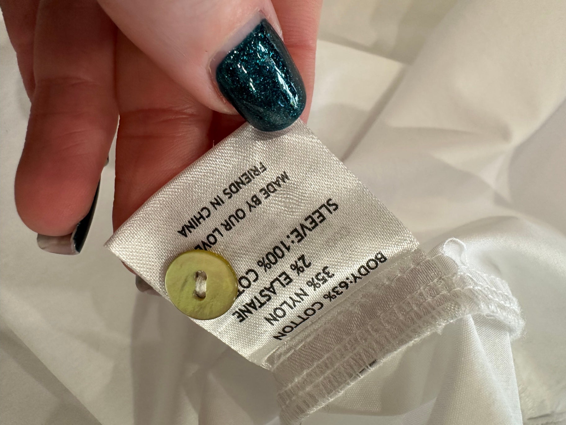 [SALE] Lemon Tree - Embroidered Long Sleeve Shirt - Size 14 - White