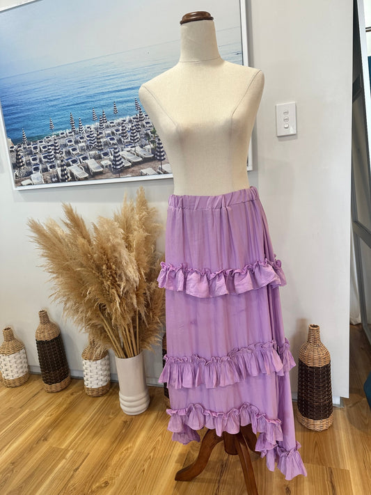 Lavender Midi Skirt - Large 