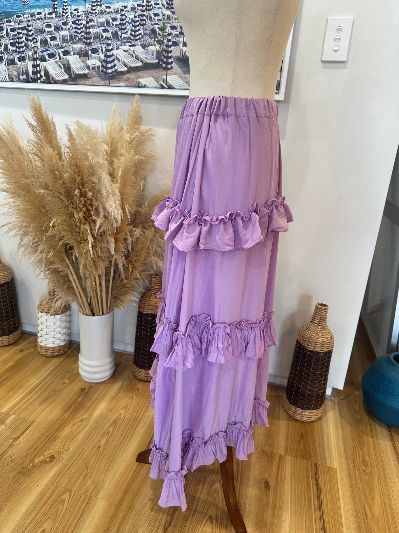 Lavender Midi Skirt - Large 
