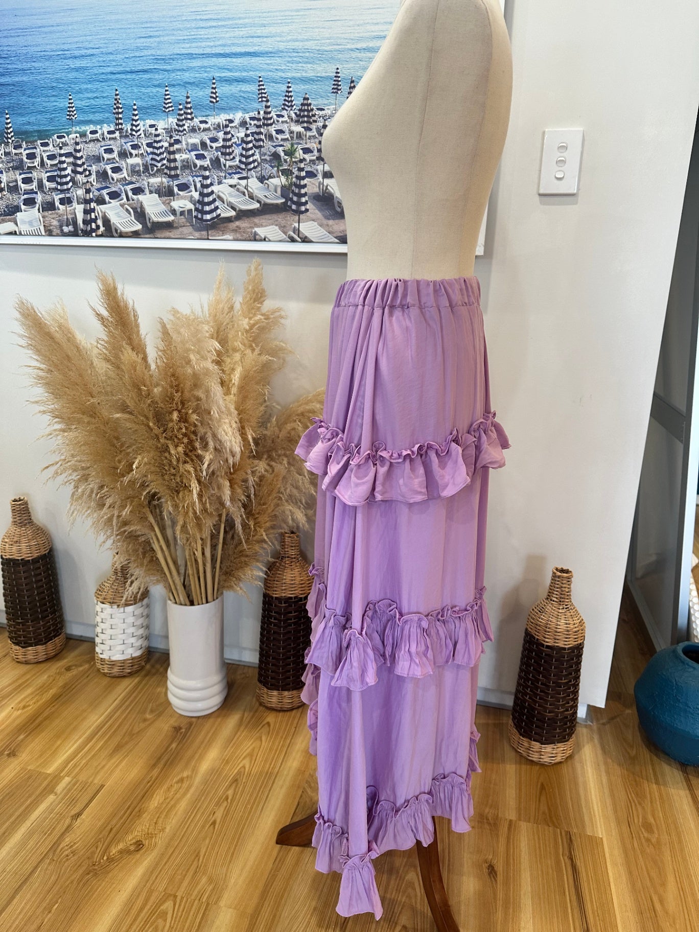 Lavender Midi Skirt - Large 
