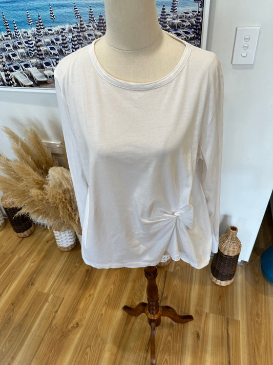 [SALE] Marle - Longsleeve Top - Size 12 - White - 100% Organic Cotton
