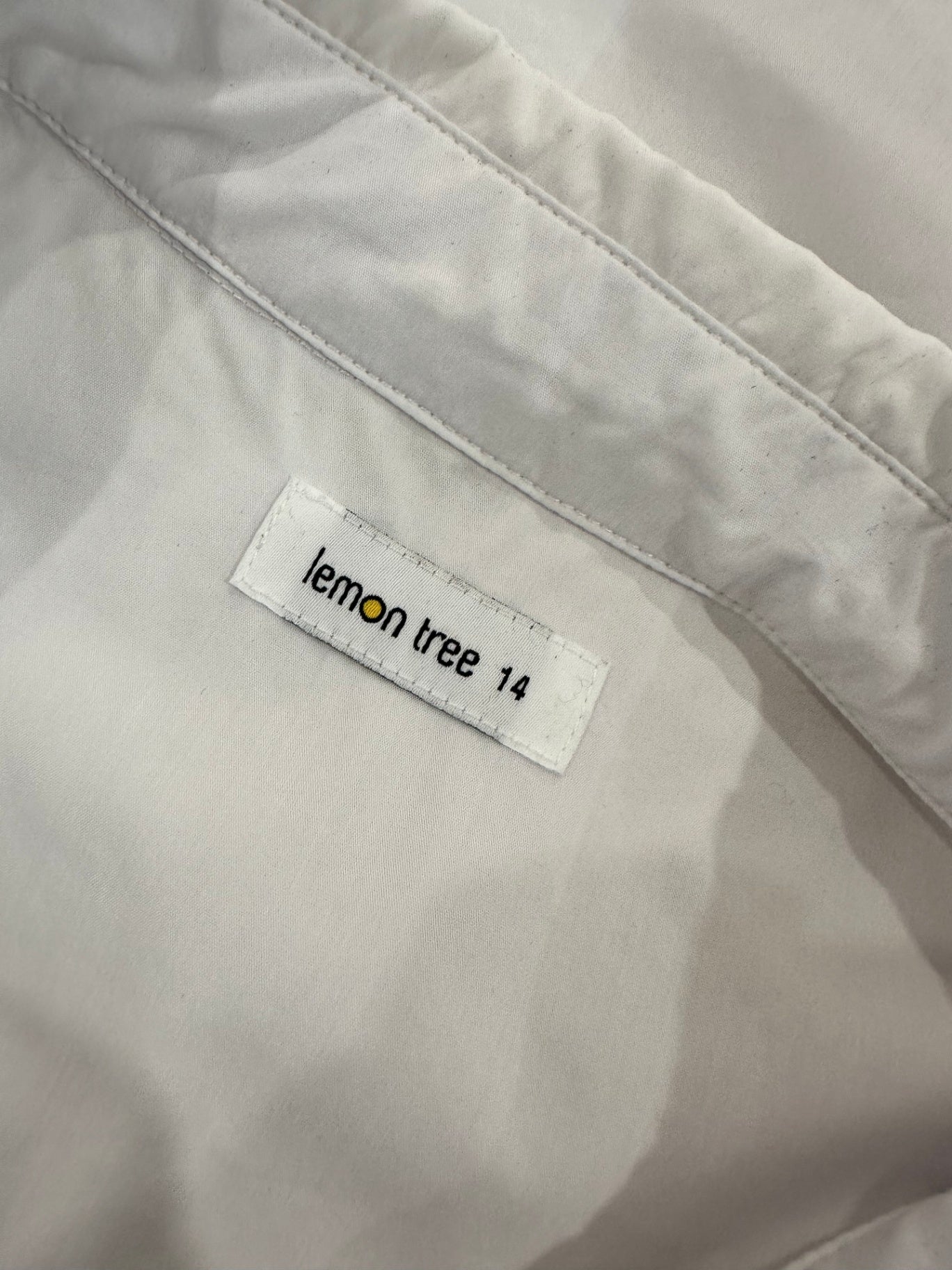 [SALE] Lemon Tree - Embroidered Long Sleeve Shirt - Size 14 - White
