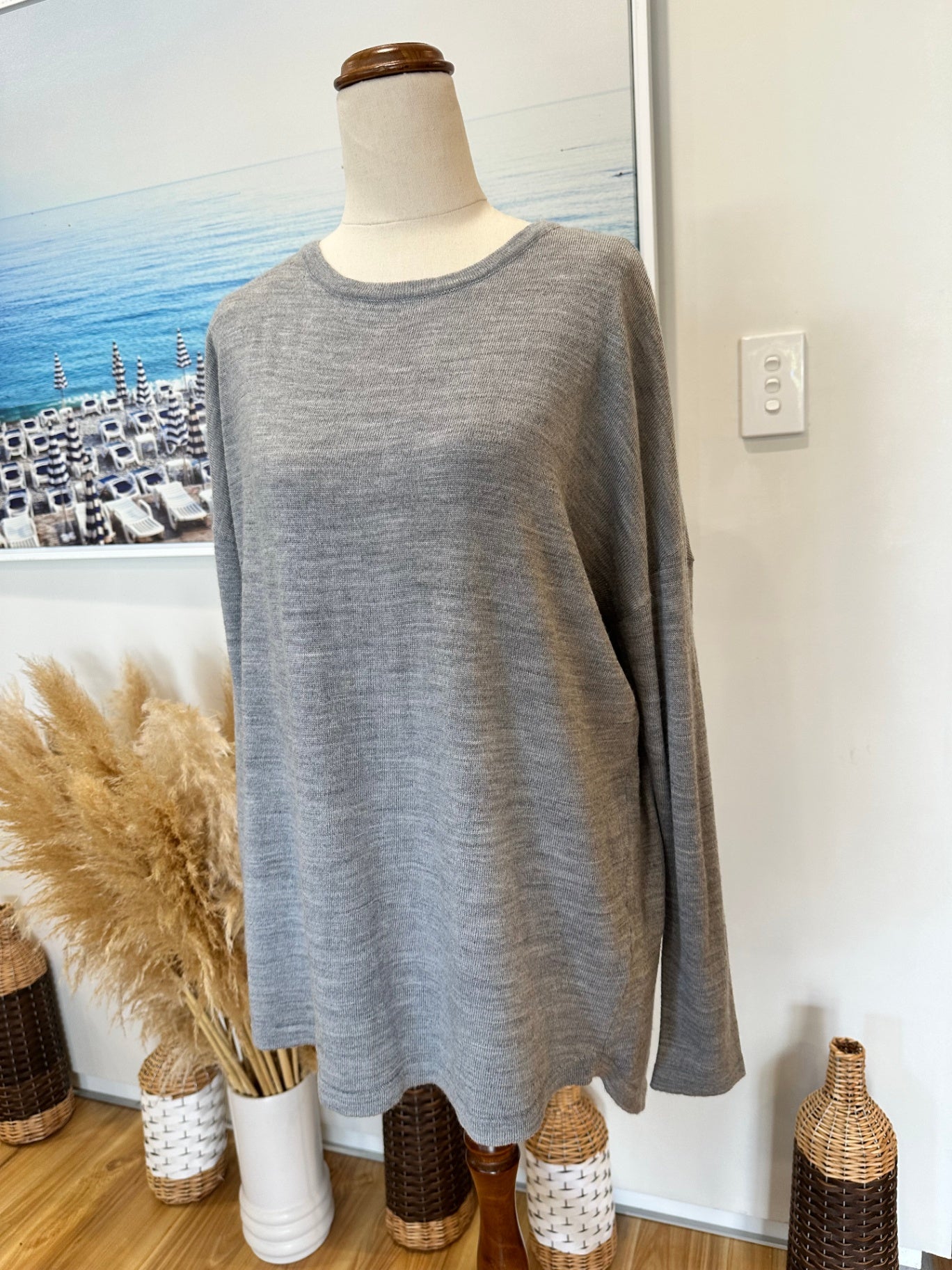 [SALE] Glassons - Lightweight Jumper - Small - Grey - 50% Wool