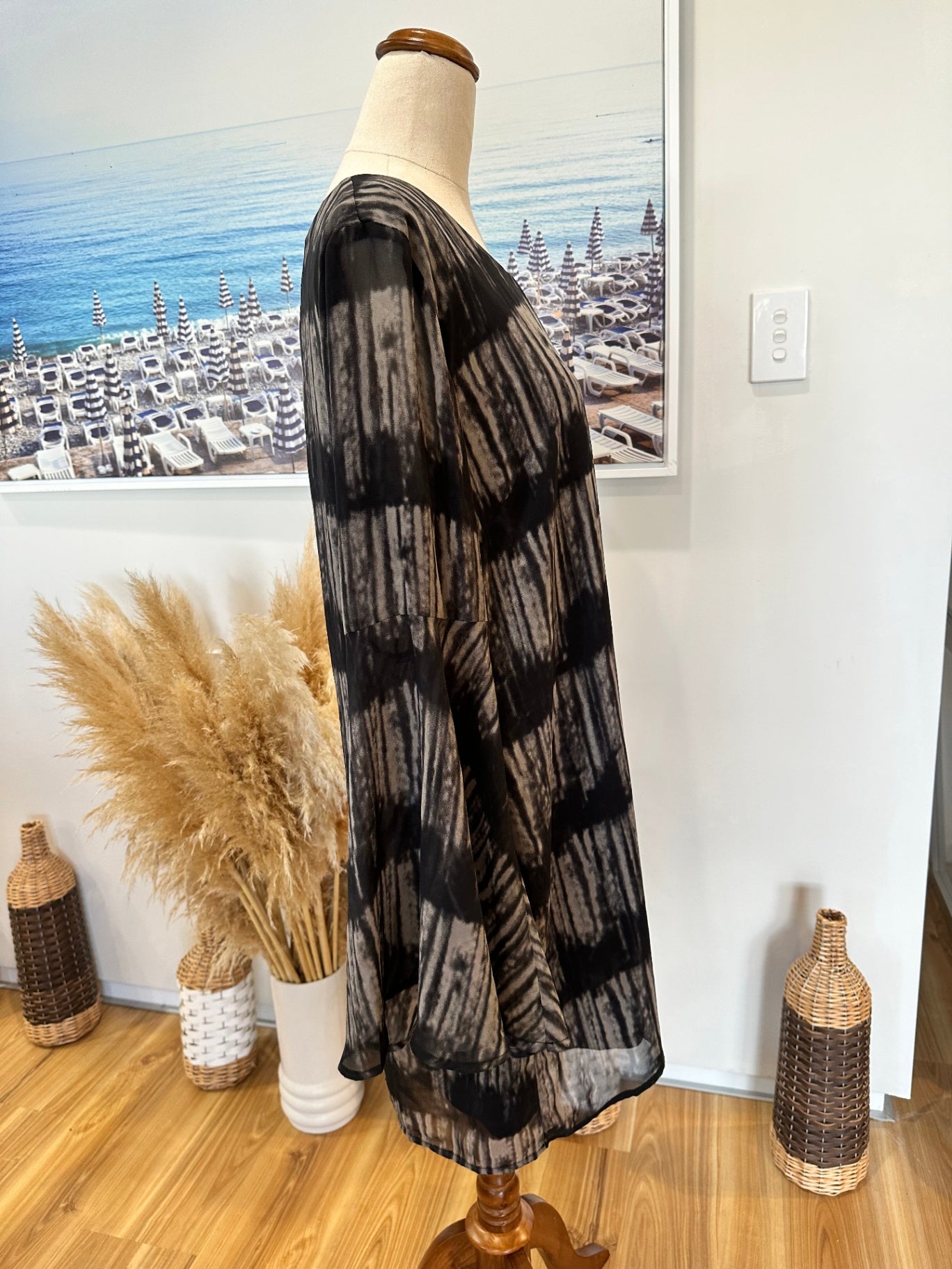 [SALE] Halo & Hazard - Dress - Large - Black and Beige