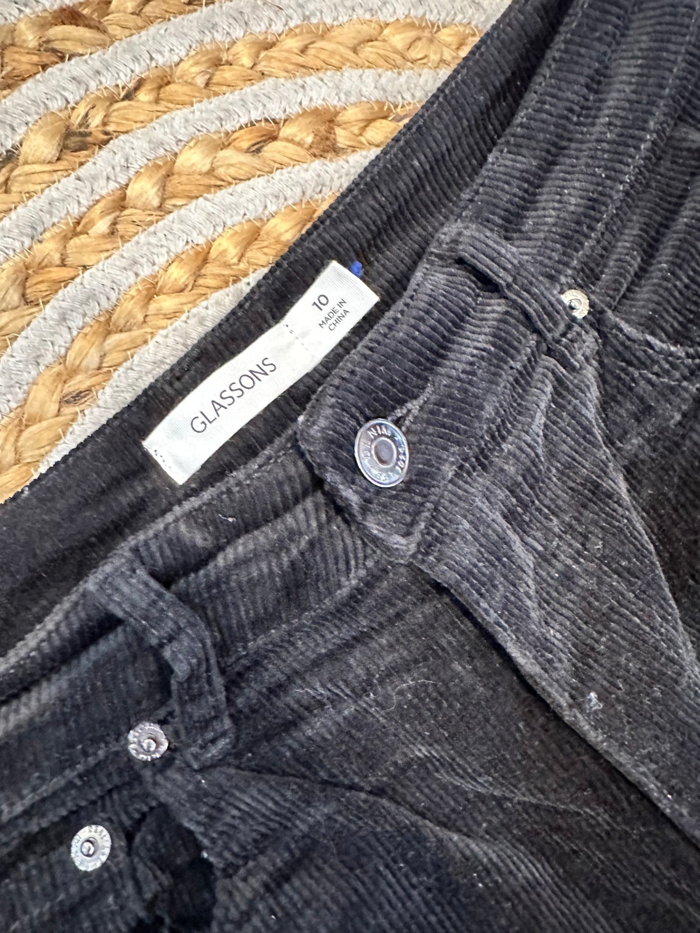 Glassons - Corduroy Pants - Size 10 - Black