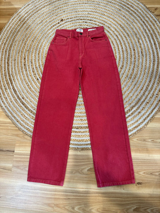 Cotton On - Wide Leg Jeans - Size 10 - Red