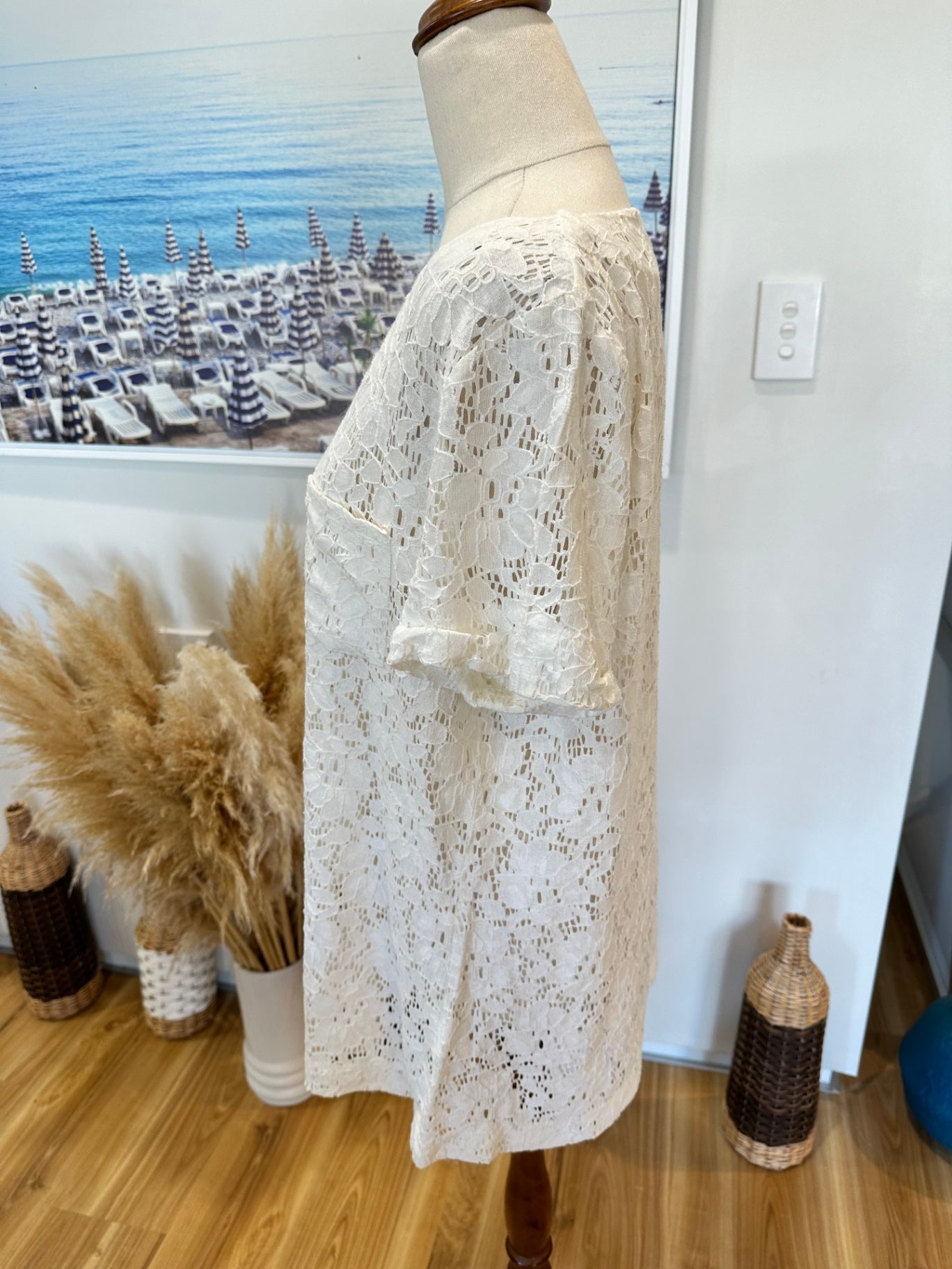 Table Eight - Lace Top - Extra Large - White
