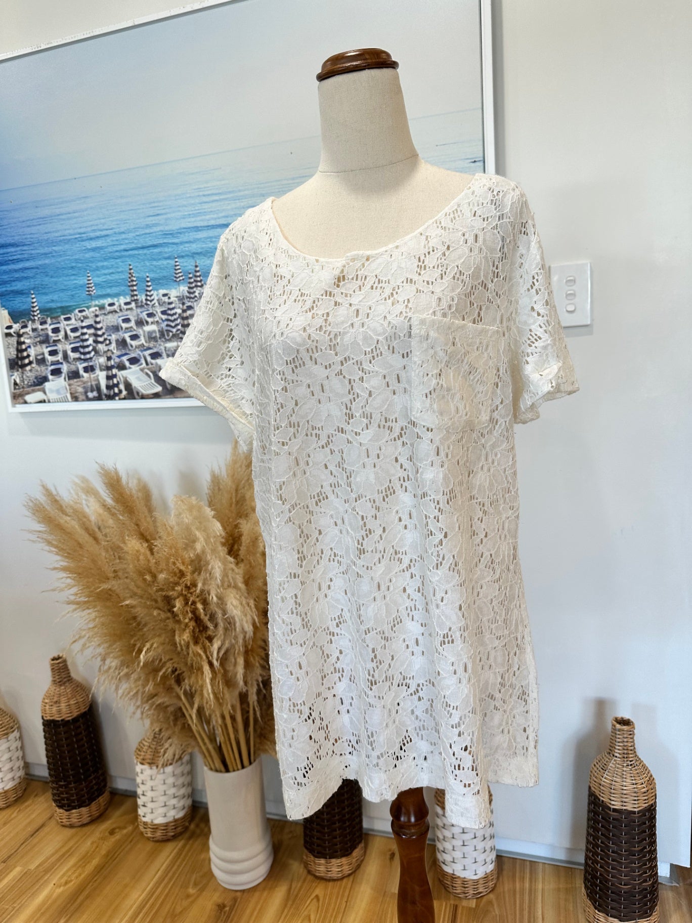 Table Eight - Lace Top - Extra Large - White