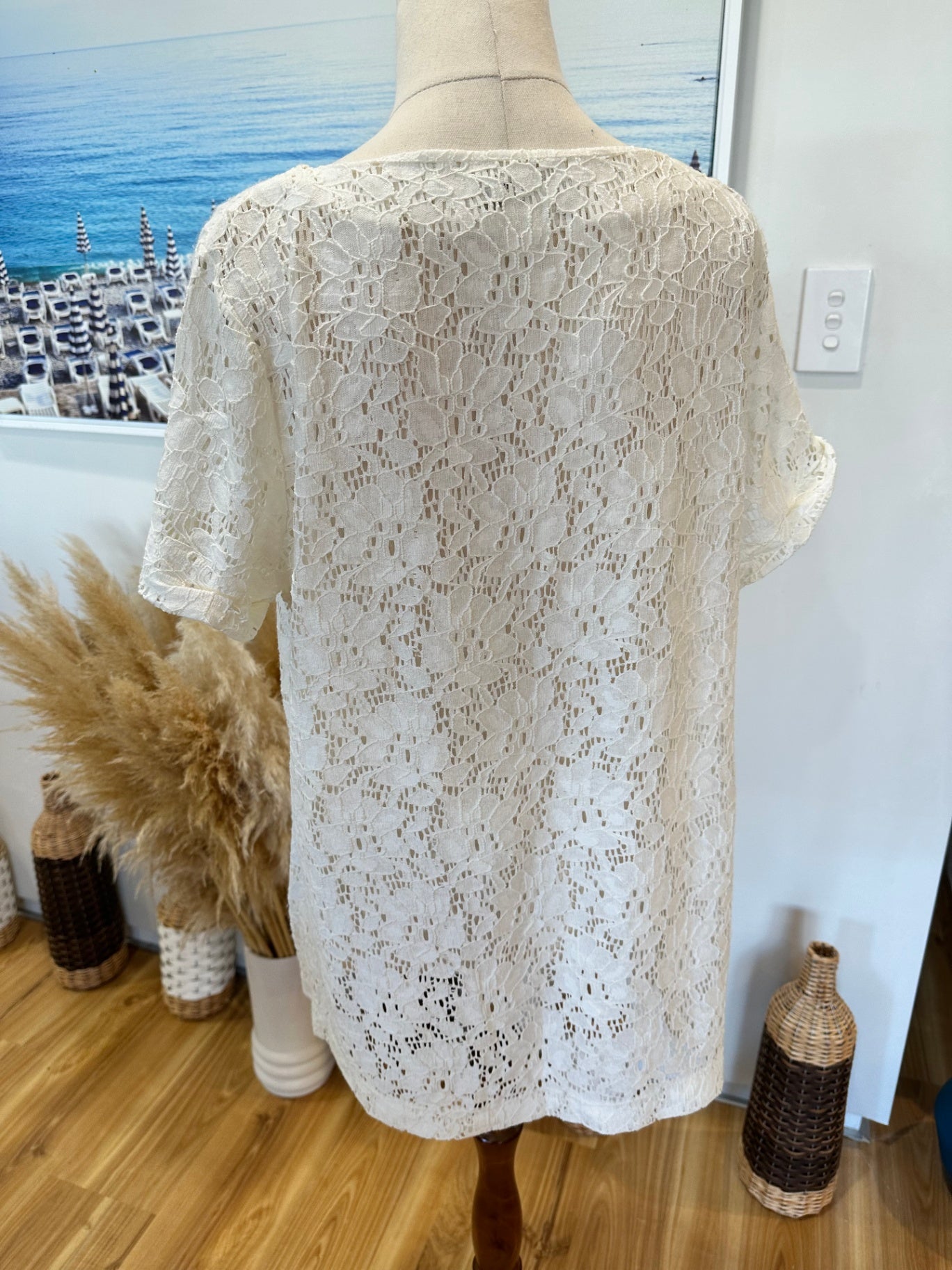 Table Eight - Lace Top - Extra Large - White