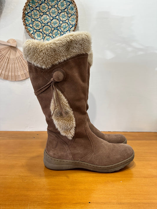 Baretrap - Snow Boots - Size EU 41 - Fur Lining - Brown - RRP $130USD