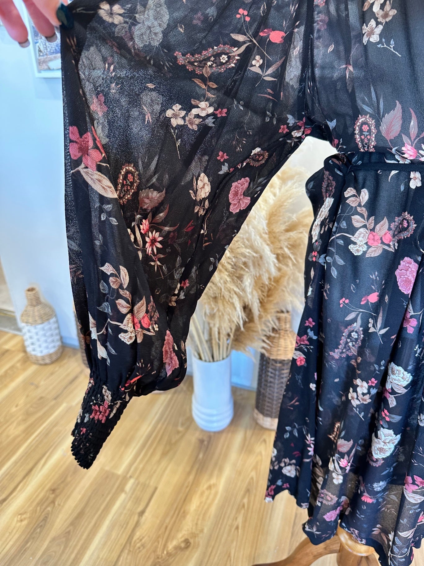 [SALE] Max Dress - Size 12 - Black with boho floral pattern