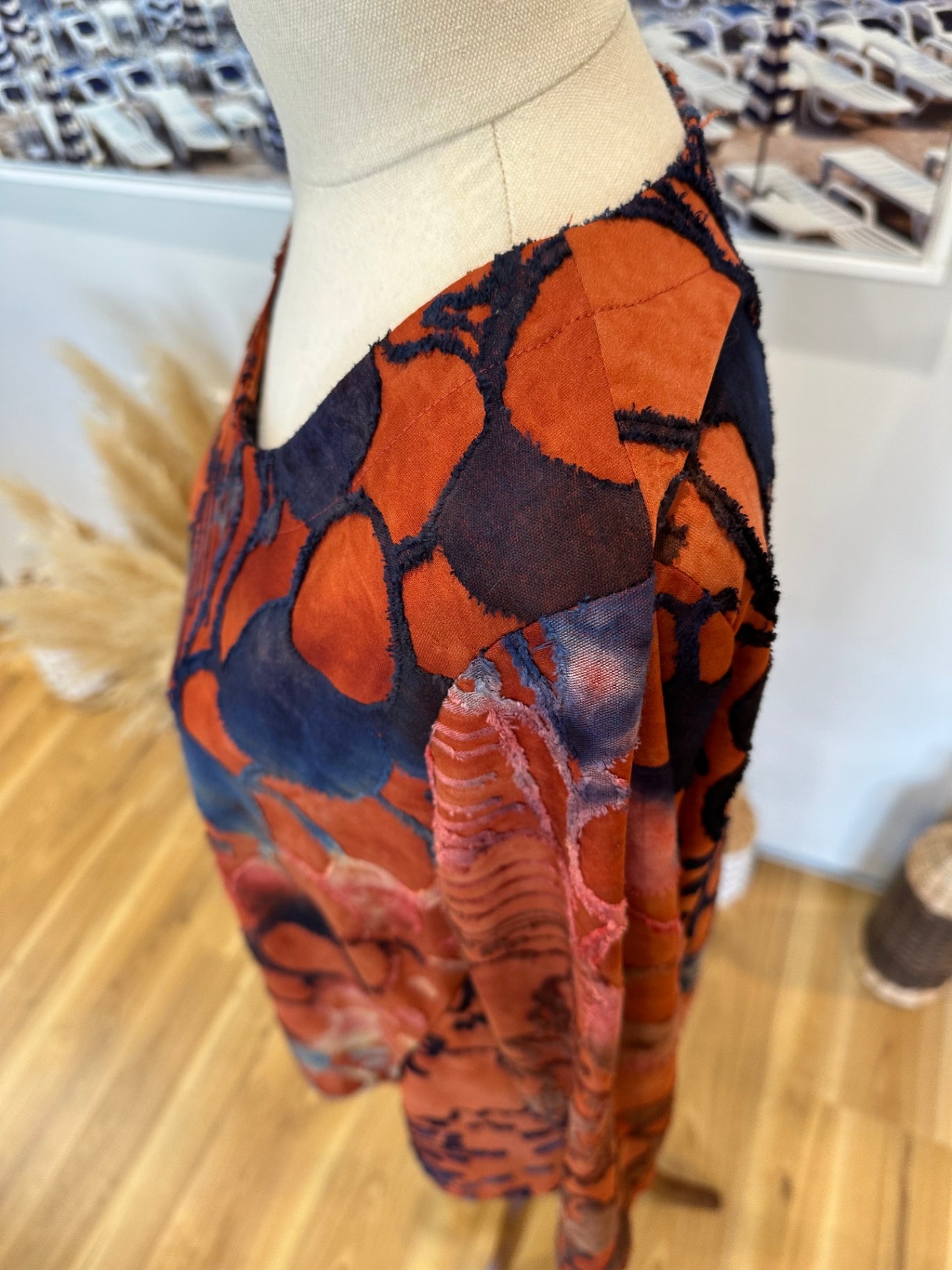 [SALE] Merric - Top - Size 8 - Rust orange with velvet texture