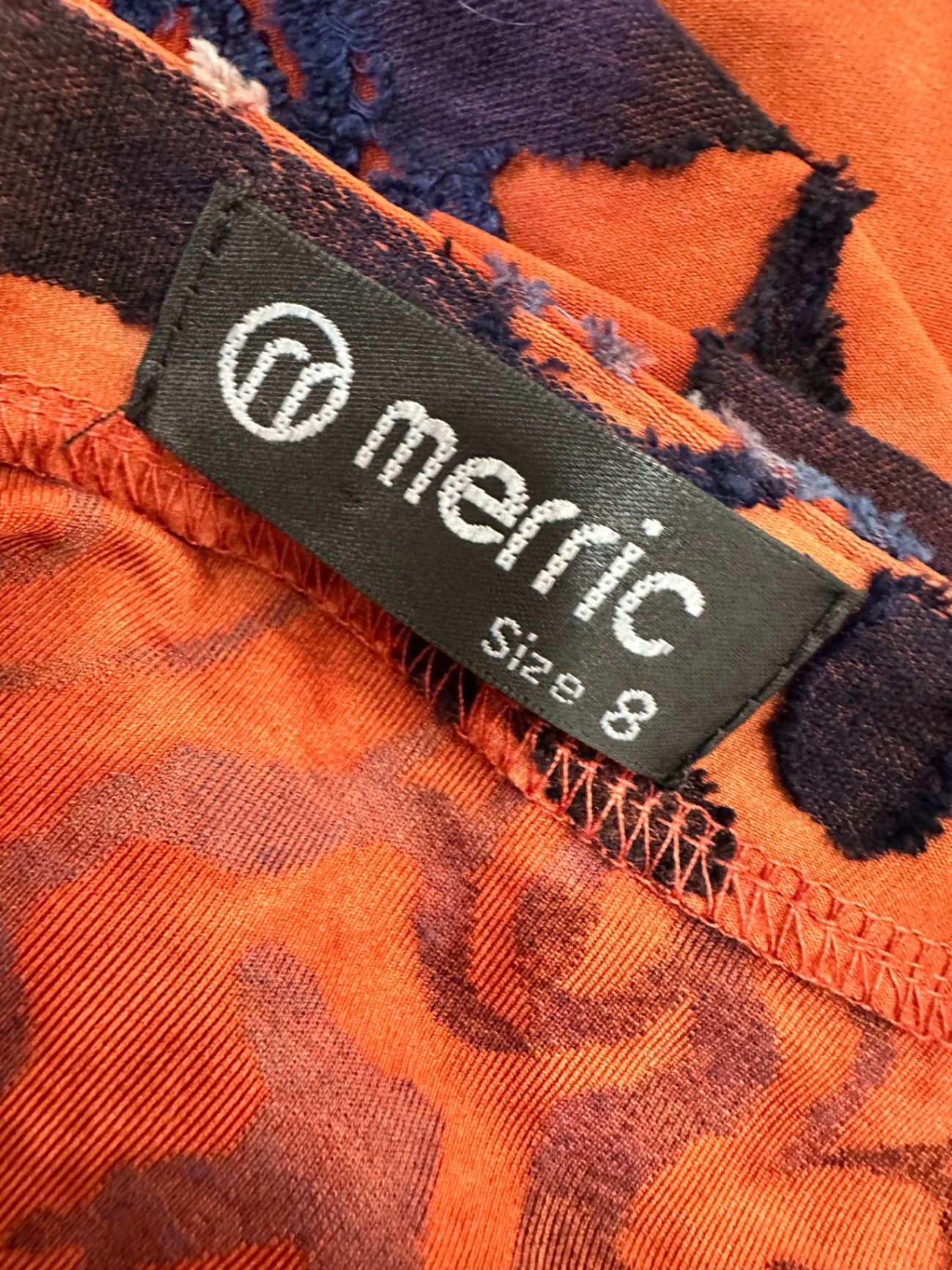 [SALE] Merric - Top - Size 8 - Rust orange with velvet texture