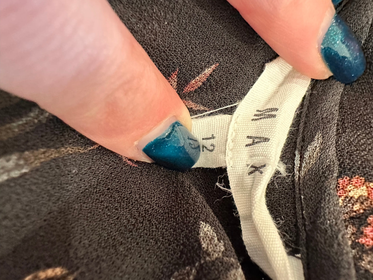 [SALE] Max Dress - Size 12 - Black with boho floral pattern