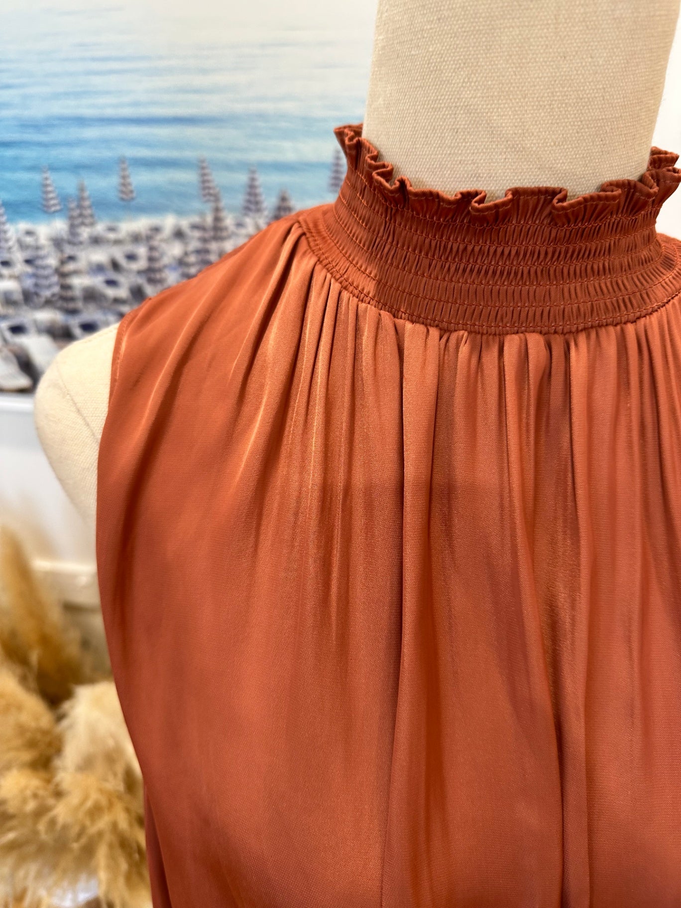 [SALE] Max - Sleeveless Blouse - Small / Medium - Terracotta