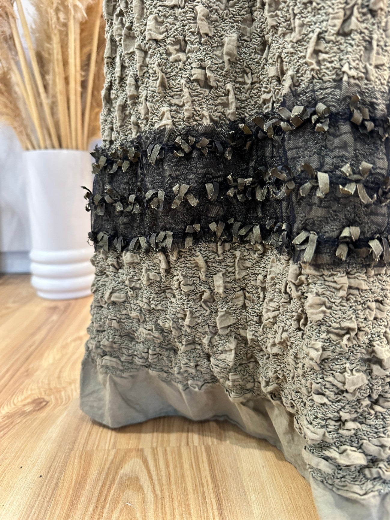 [SALE] Sassie J - Olive Green - Maxi Skirt - Small / Medium