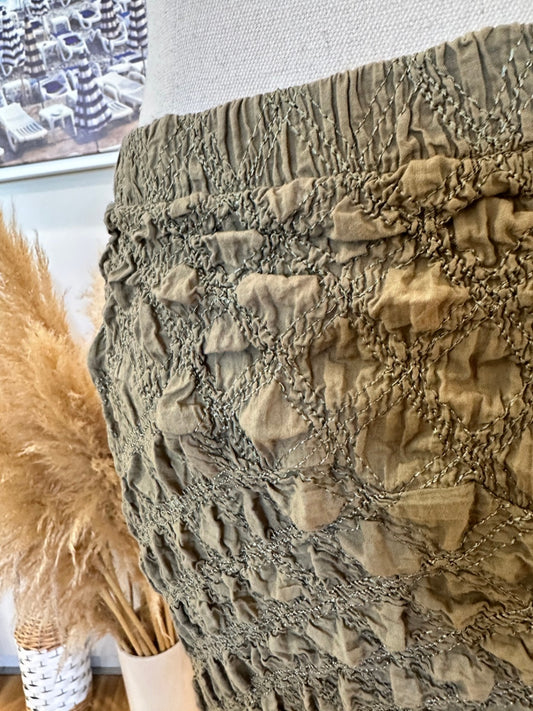 [SALE] Sassie J - Olive Green - Maxi Skirt - Small / Medium