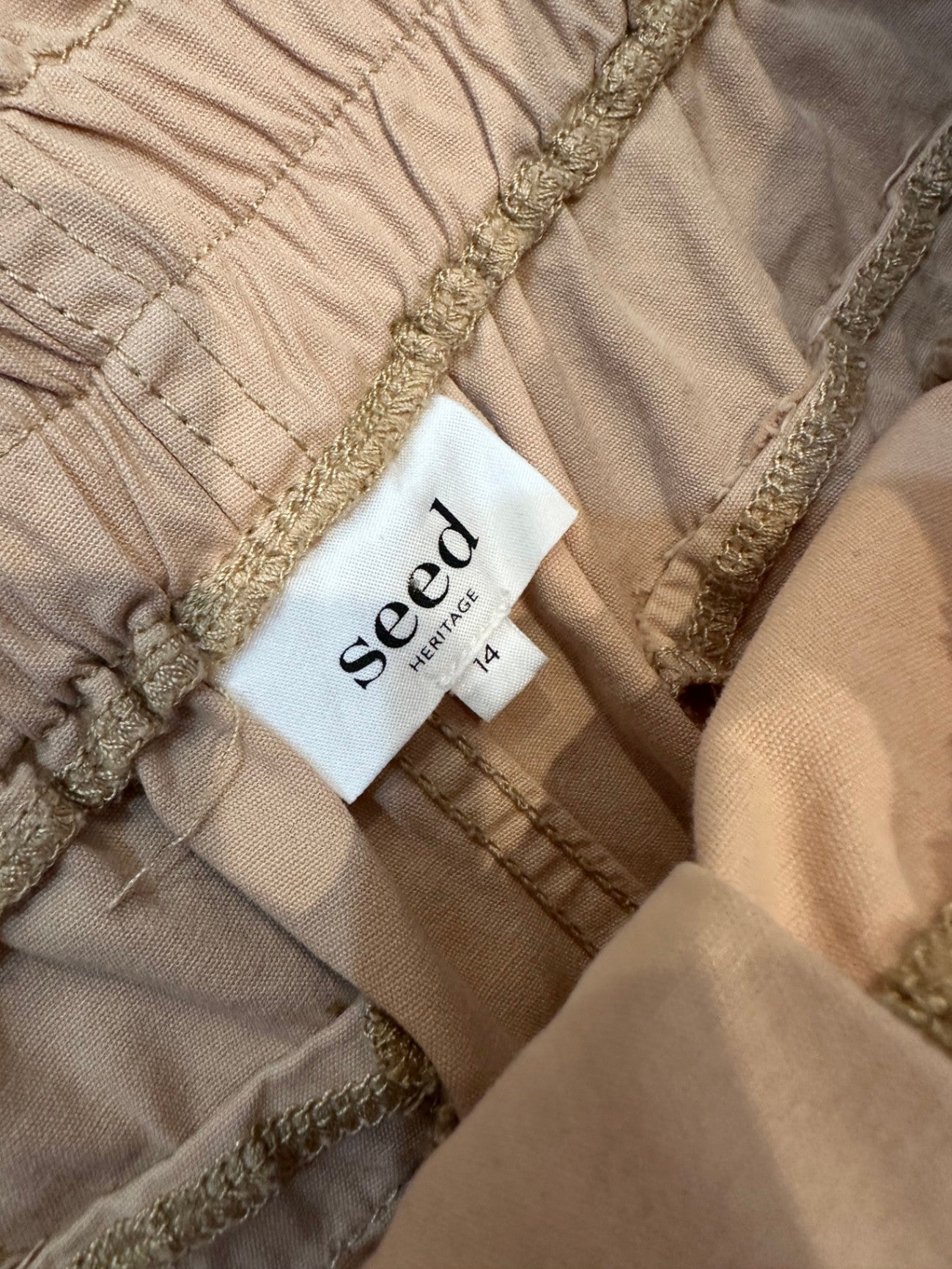 Seed Heritage - Pants - Size 14 - Tan - 100% Cotton