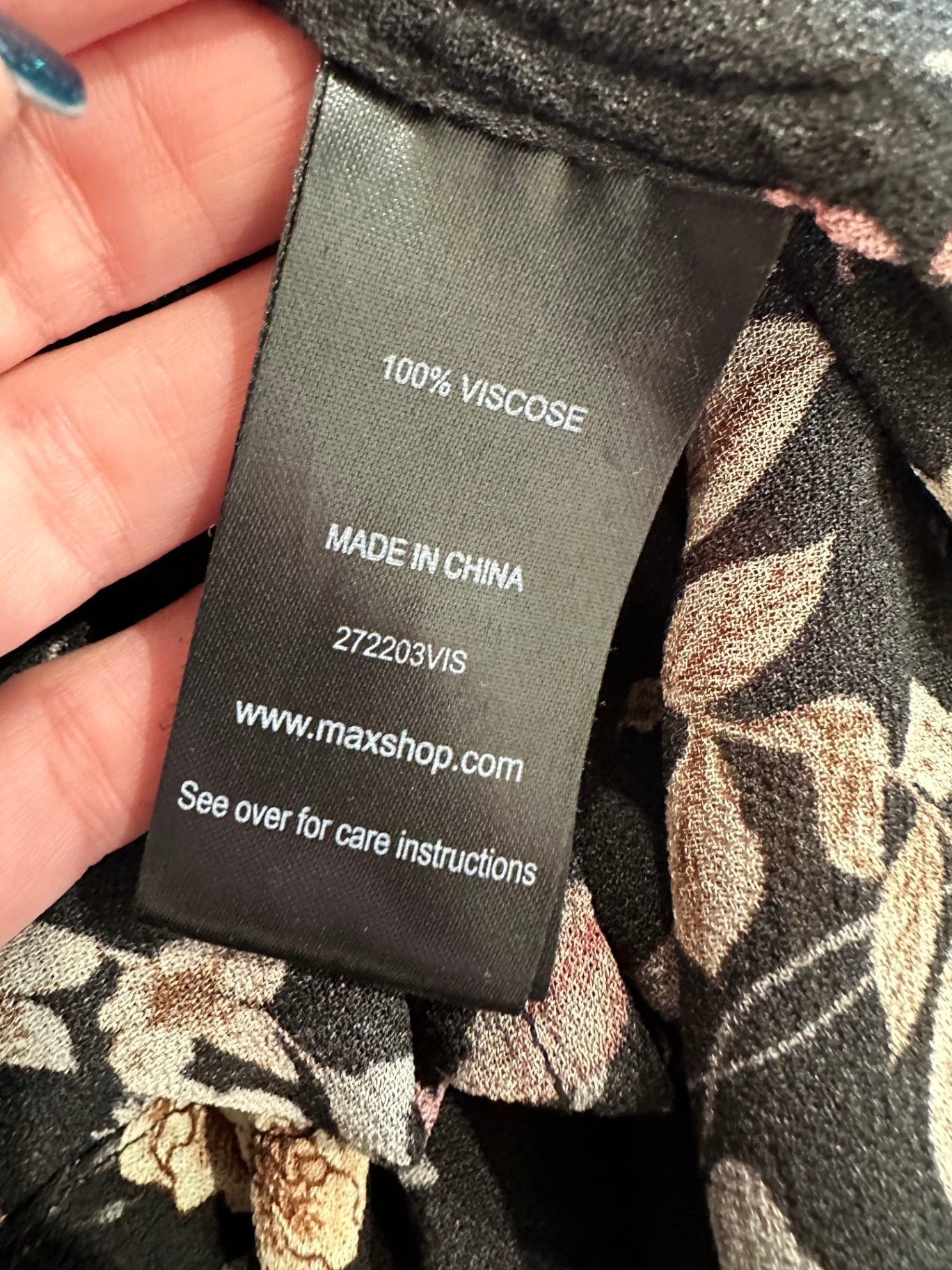 [SALE] Max Dress - Size 12 - Black with boho floral pattern
