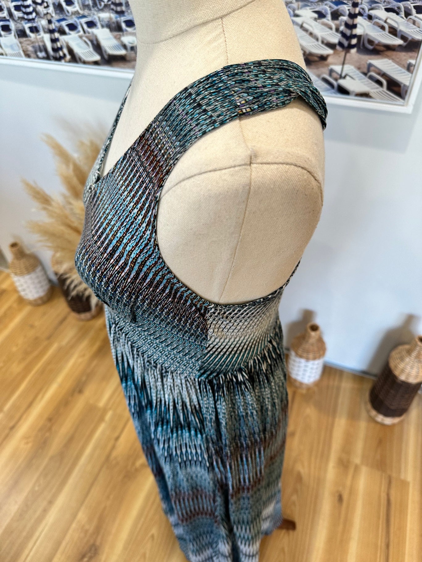 Spiral - Bohemian Maxi Dress - Size 10 - Ocean Tones