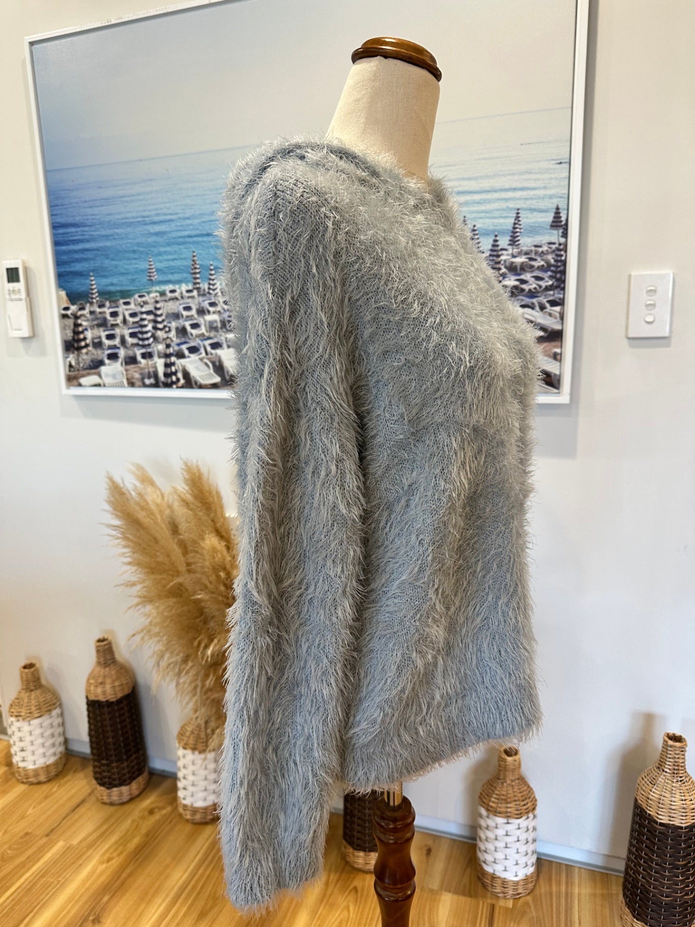 Capture - Textured Hoody - Medium - Pale Blue